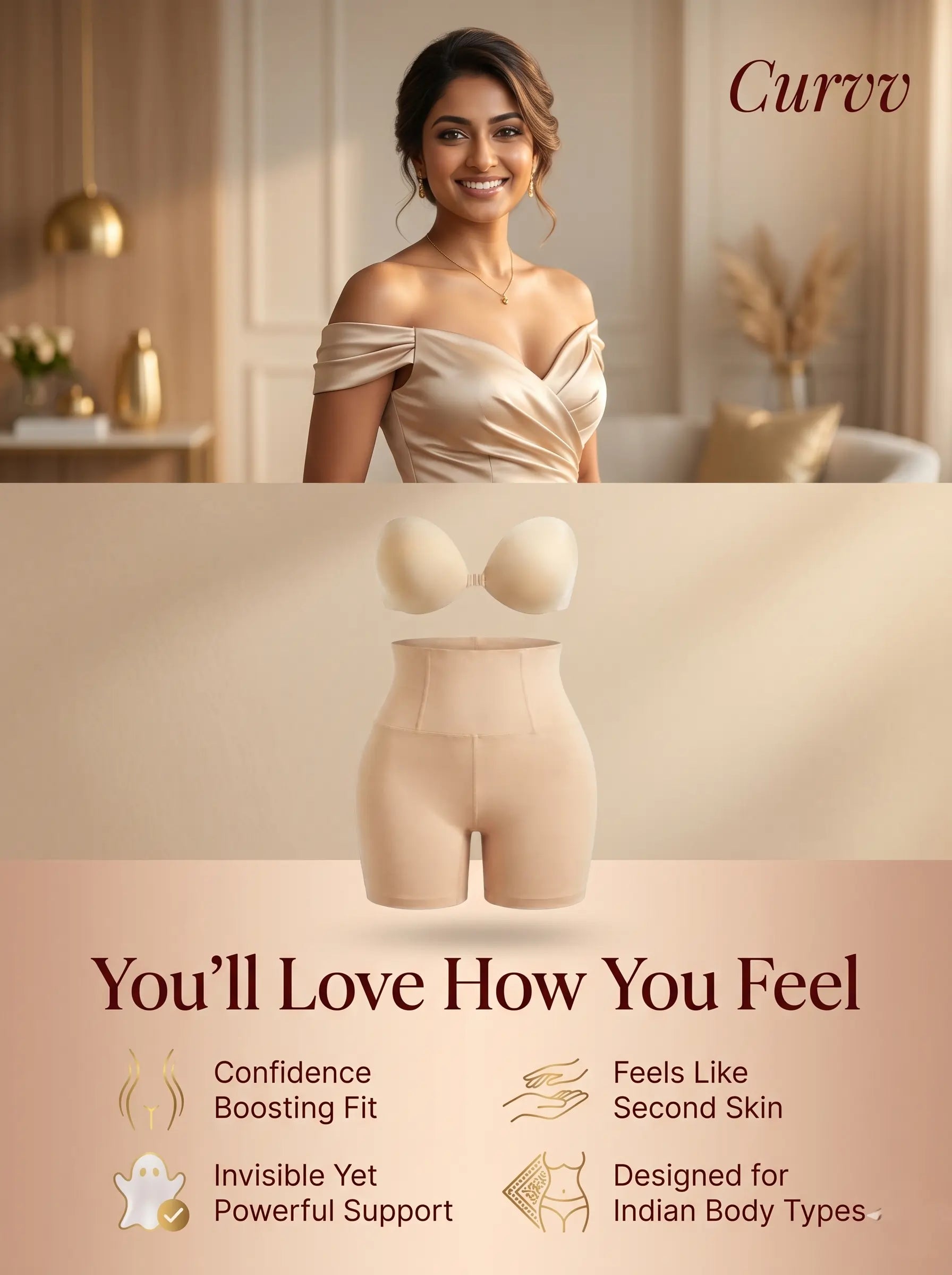 Tummy Control Shorts + Invisible Bra