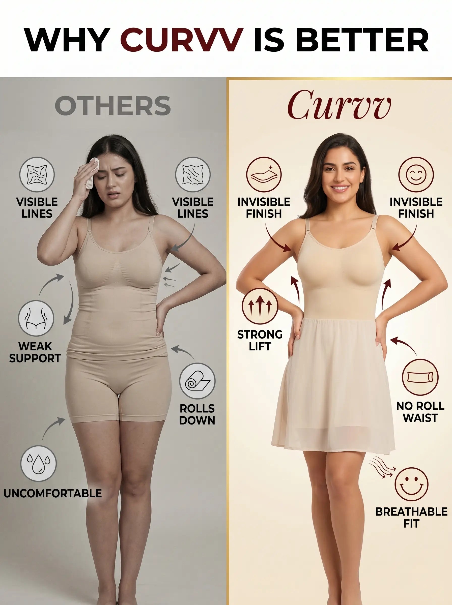 Tummy Control Shorts + Invisible Bra