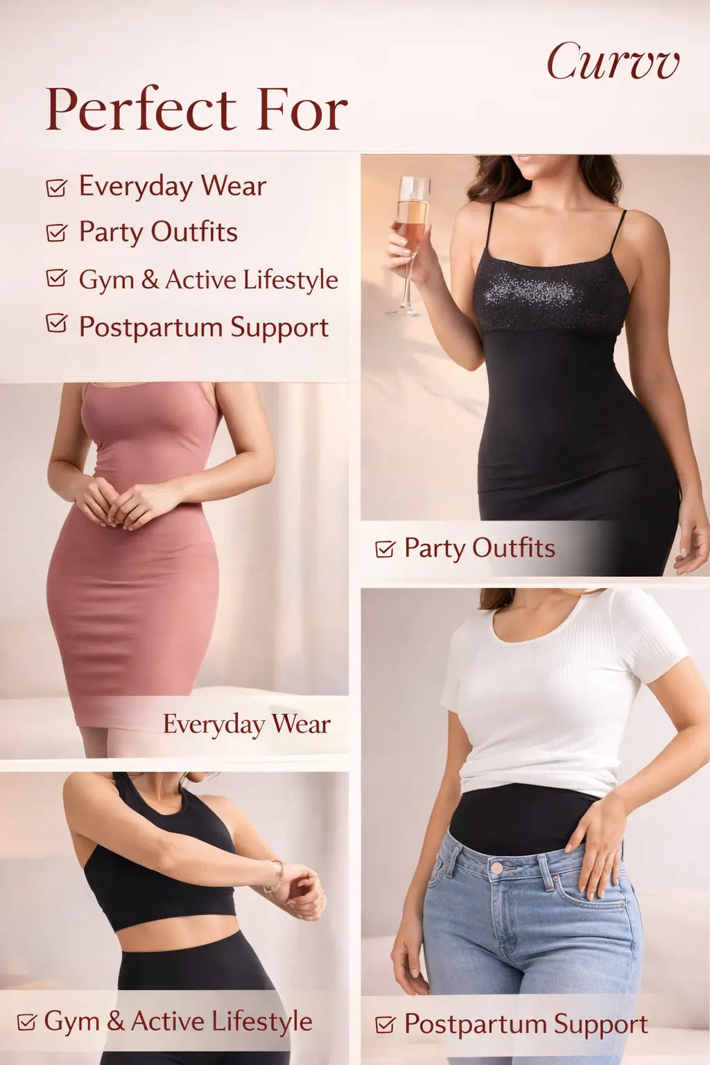 Shapewear Shorts - High Waist Tummy Control